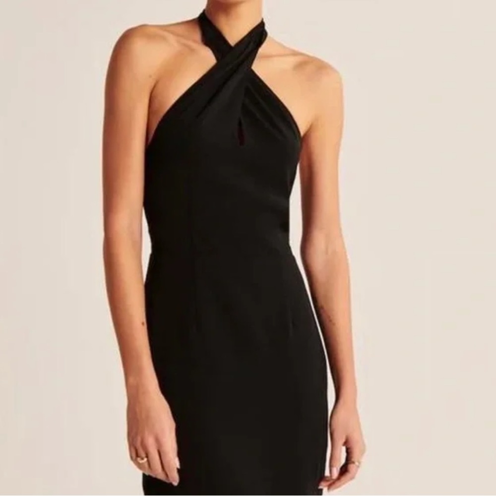 ABERCROMBIE Black halter mini dress